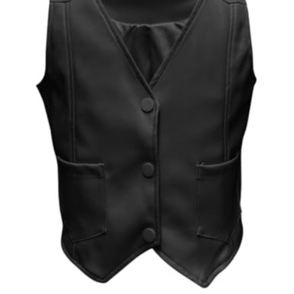 Fallorchid Stylish Black Kids Vest, Size M (6-7) - Picture 3 of 4